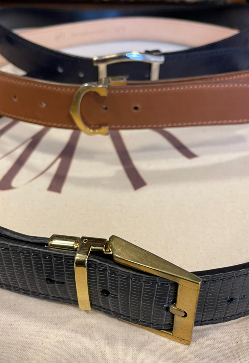 commandes sur-mesure de ceinture en cuir - yvon morin - sellier-maroquinier